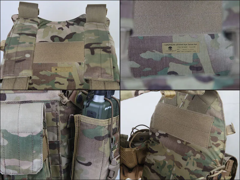 Chaleco táctico en uso y perfil de combate