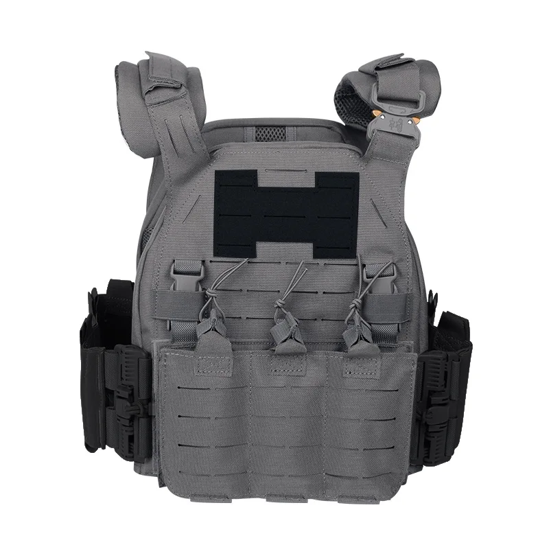 Chaleco táctico MOLLE ignífugo ligero para caza con protector