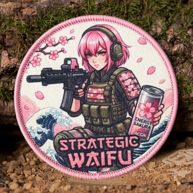 Parches tácticos anime chicas para chalecos y mochilas, adhesivos - imagen 4