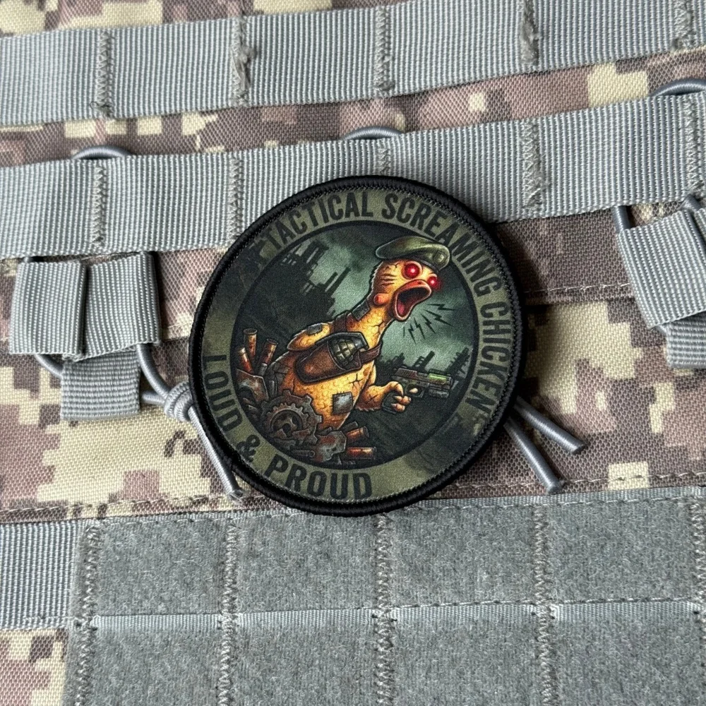 Parche táctico gancho y bucle pollo gritón – para mochila militar