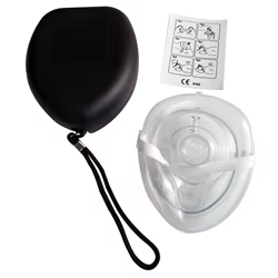 Máscara de rescate RCP con estuche protector facial para adultos y niños