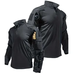 Camiseta táctica camuflada hombre ripstop bolsillos