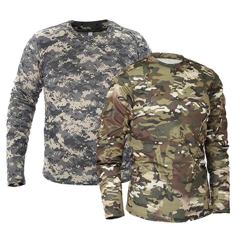 Camiseta táctica manga larga camuflaje secado rápido hombre - imagen 4