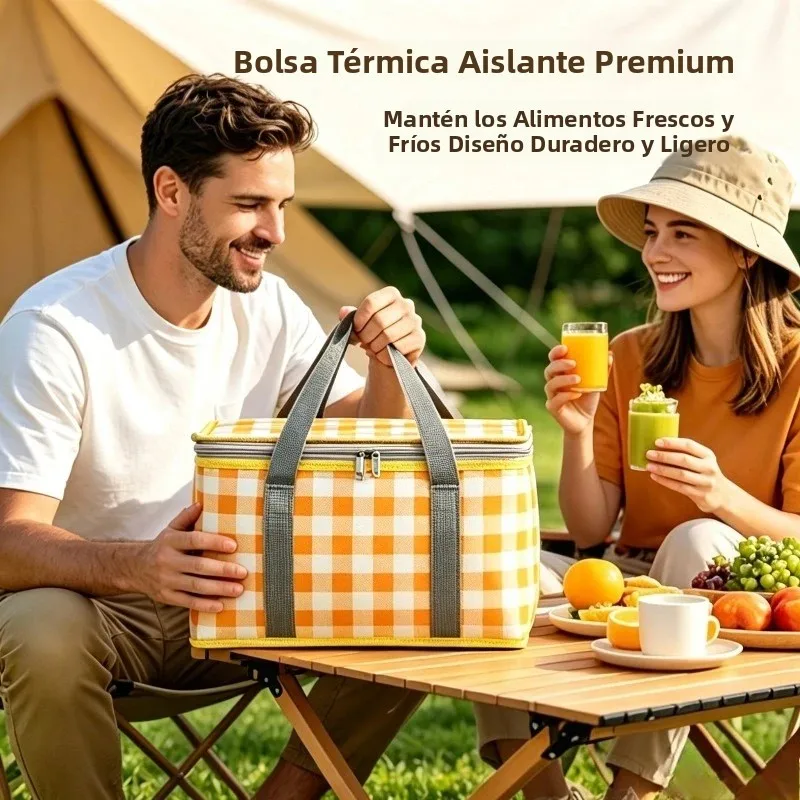Bolsa térmica portátil gran capacidad para camping y exteriores - imagen 4