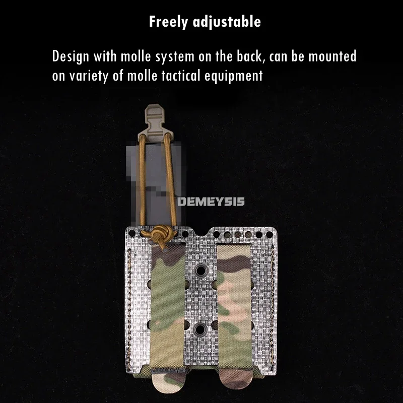 Funda doble portacarregadores MOLLE 9mm con linterna y cuchillo - imagen 4