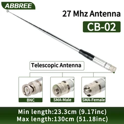 Antena telescópica portátil CB ABBREE 27MHz para Baofeng UV-K5