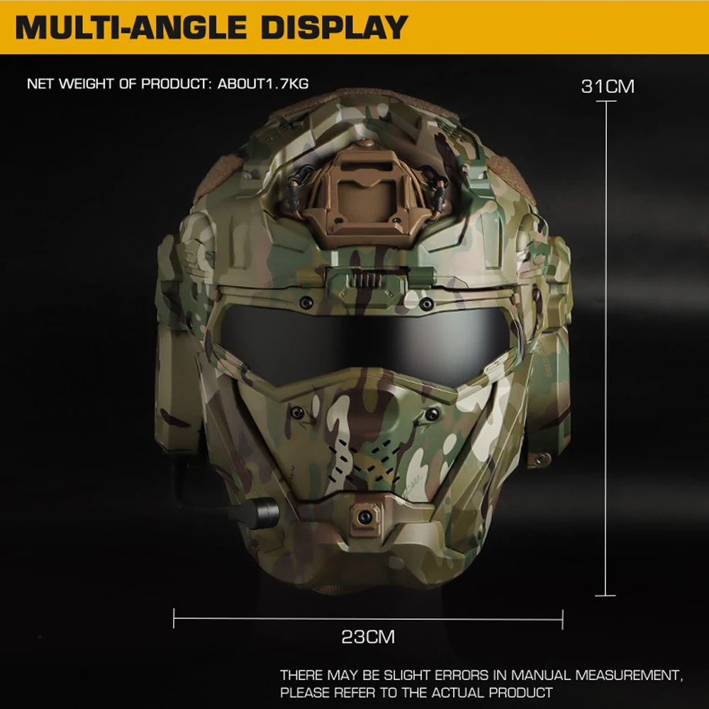 Casco táctico W-Ronin Assault II vista frontal