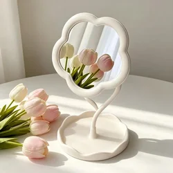 Gao Yan Espejo de escritorio floral decorativo para dormitorio