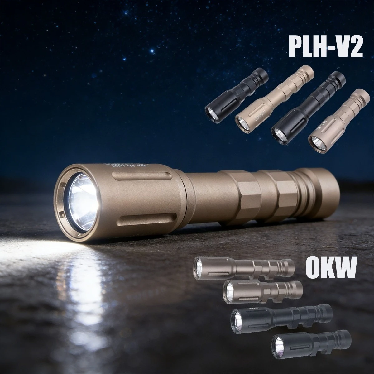 Linterna táctica PLH-V2 en acabado BK