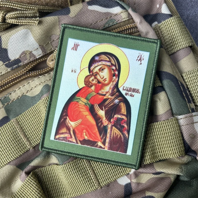 Parche táctico Virgen María bordado para MOLLE y velcro - imagen 5