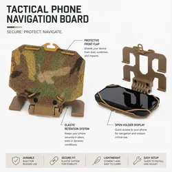 Soporte táctico MOLLE plegable de pecho para móvil y navegación
