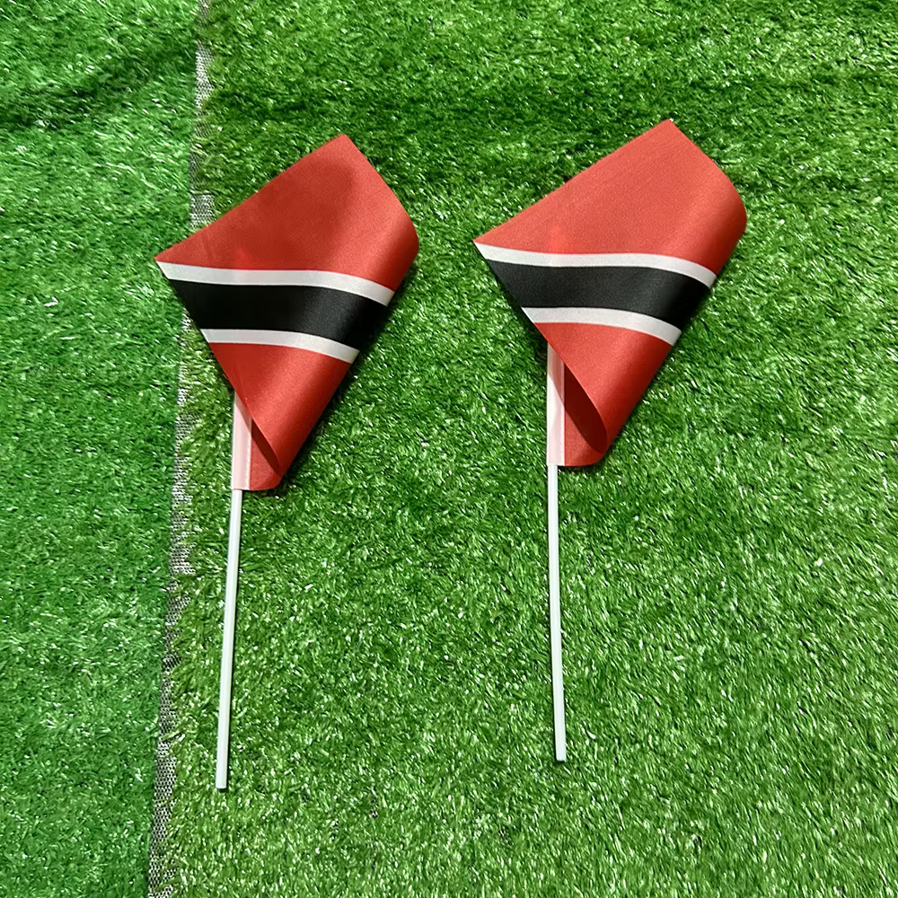 Bandera de mano Trinidad y Tobago de poliéster para agitar - imagen 4
