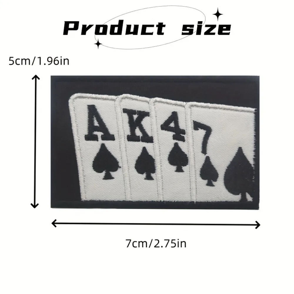 Parche táctico velcro AK47 poker meme bordado mochila Molle - imagen 4