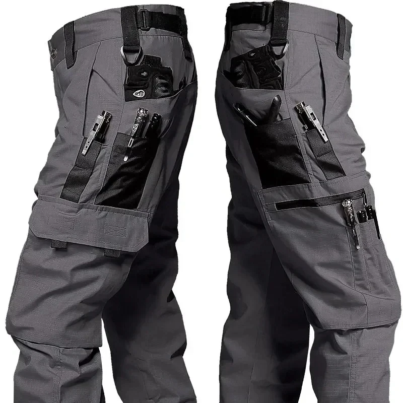 Pantalón táctico impermeable cargo multi-bolsillos ripstop