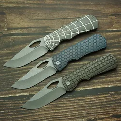 LEMIFSHE Dixon cuchillo plegable EDC de acero y titanio