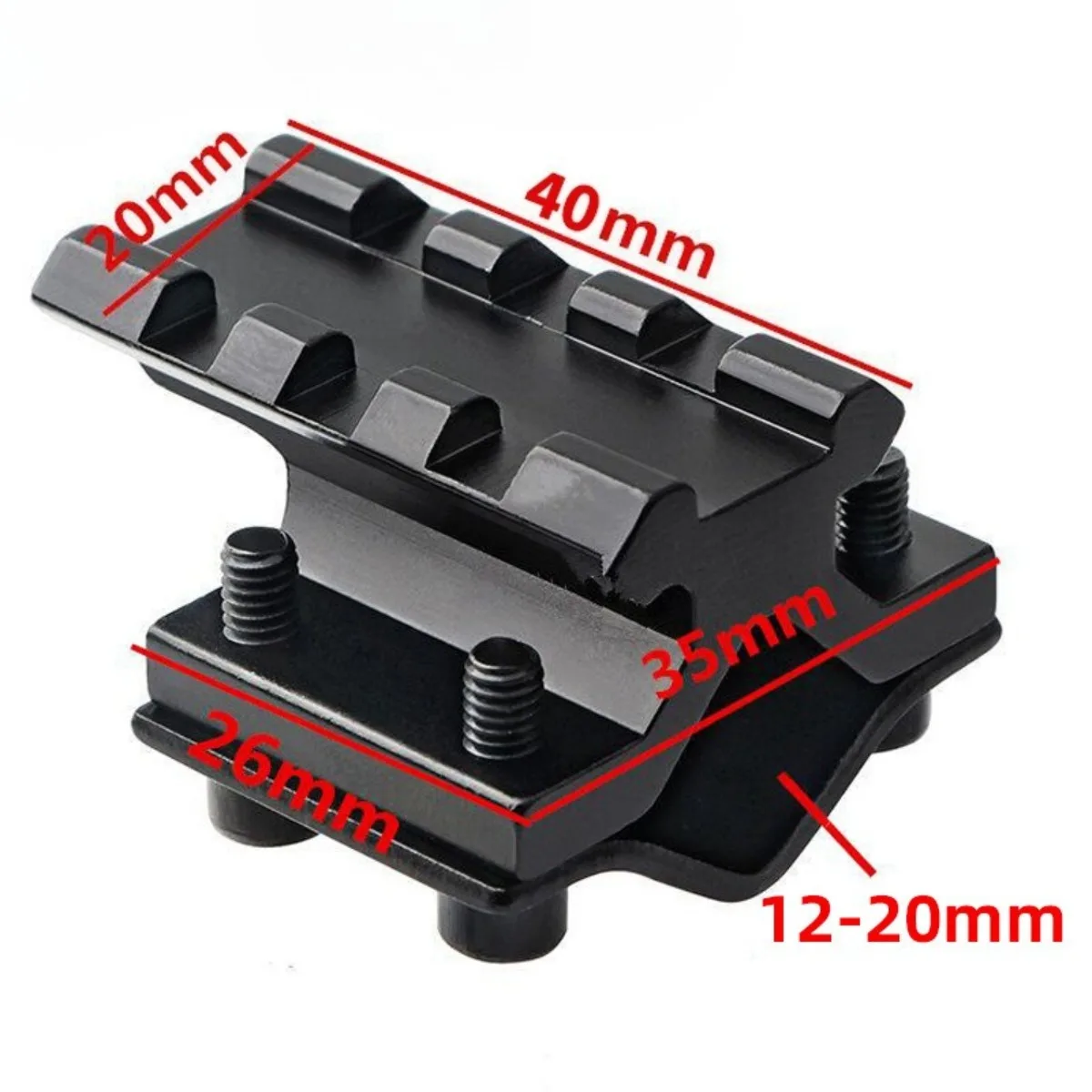 Soporte Táctico Riel Picatinny Adaptador Linterna IR – 20/25.4/30mm