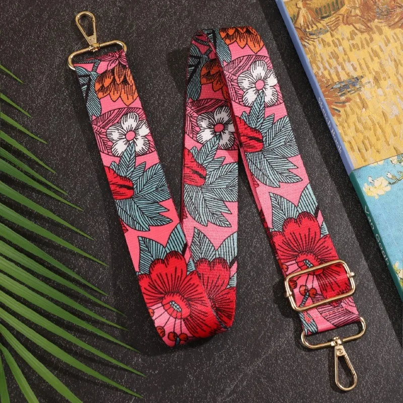 Correa de hombro ajustable para bandolera táctica, estampado floral - imagen 5