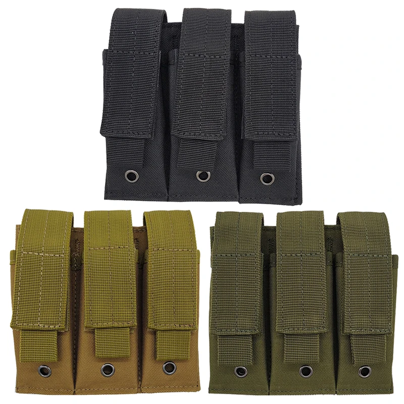 Cartuchera táctica MOLLE triple – Funda para pistola - imagen 5