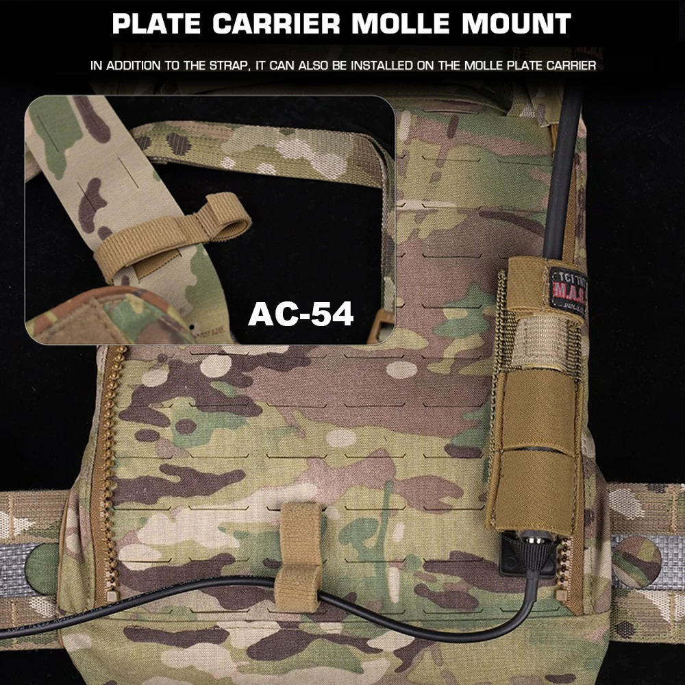 Cable PTT táctico para walkie-talkie con eslinga y velcro - imagen 5