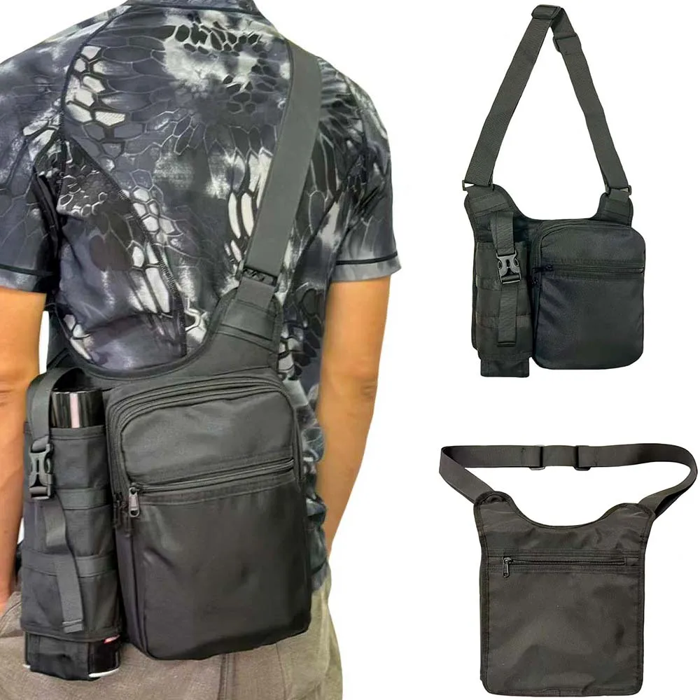 Bolsa táctica impermeable capacidad hombre bolsillo lateral botella
