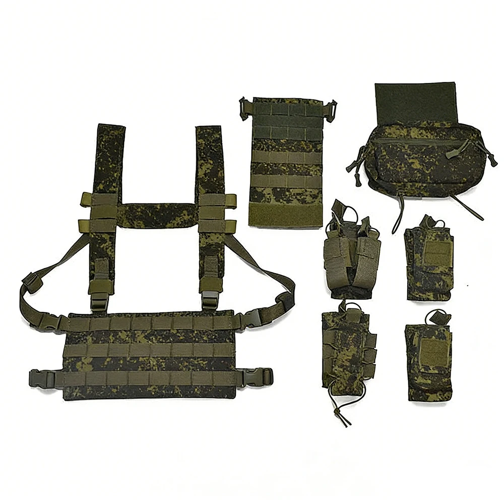 Chaleco rig táctico MOLLE ligero camuflaje EMR para airsoft