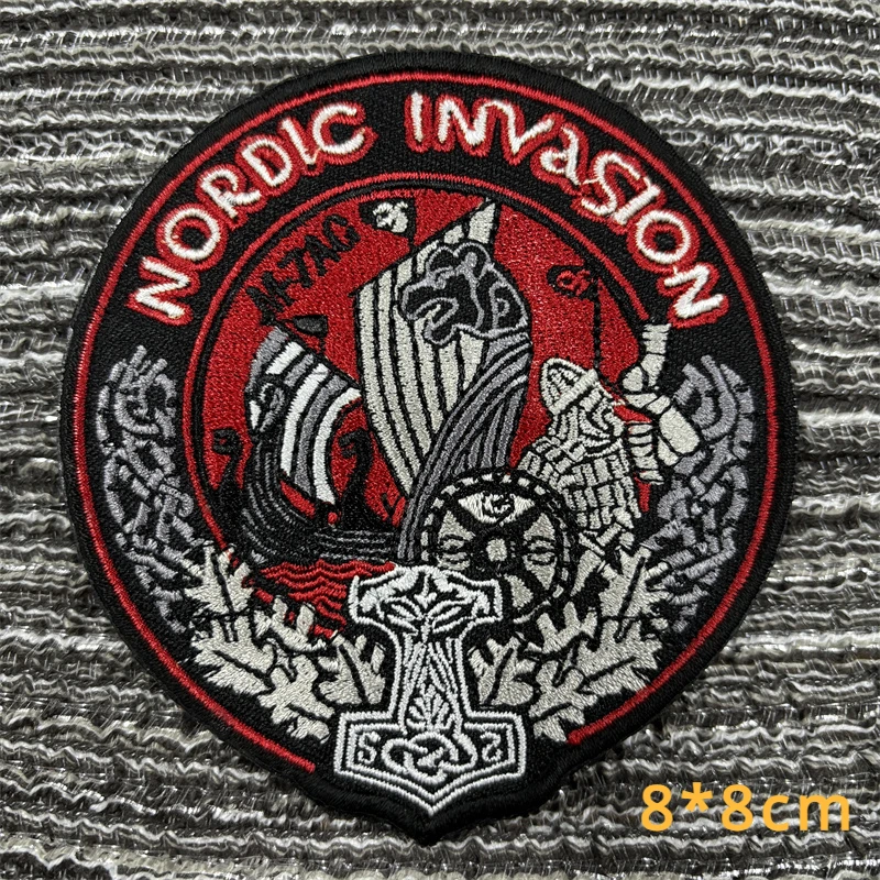Parches Vikingos bordados - vista mochila