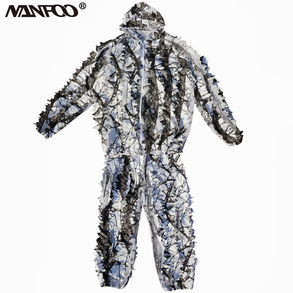 Traje ghillie camuflaje biónico 3D transpirable caza y fotografía