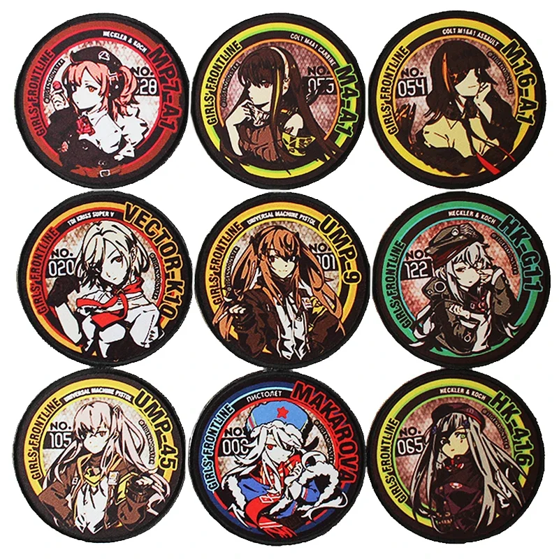 Parche bordado anime 404 Squad – Brazalete táctico MOLLE para mochila - imagen 2