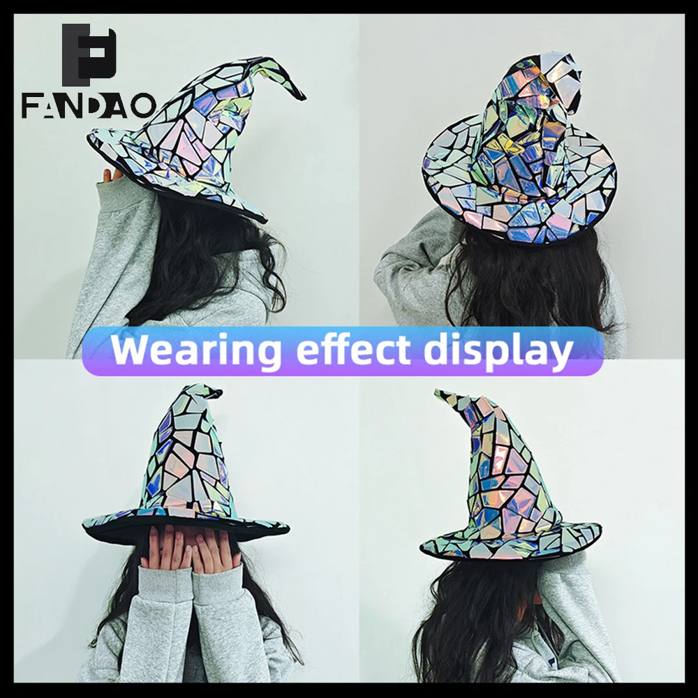 Sombrero Bruja Cyberpunk – Disfraz Halloween Cosplay - imagen 2
