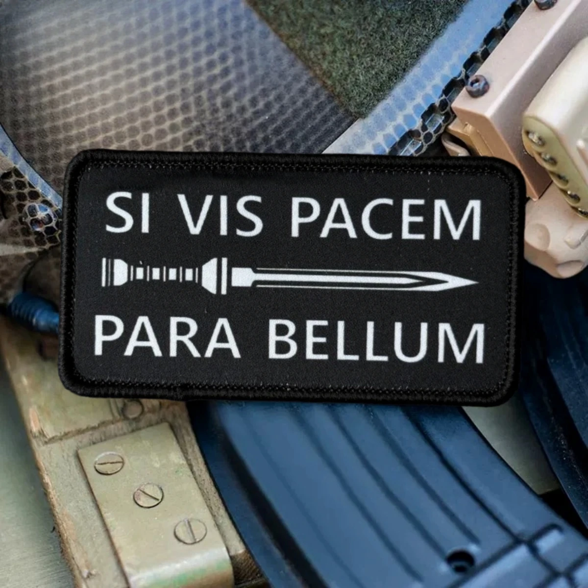 Parche táctico chevron SI VIS PACEM PARA BELLUM moral - imagen 3
