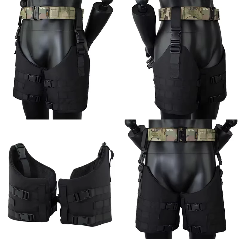 Polainas MOLLE tácticas para pierna con correas de montaje - imagen 3