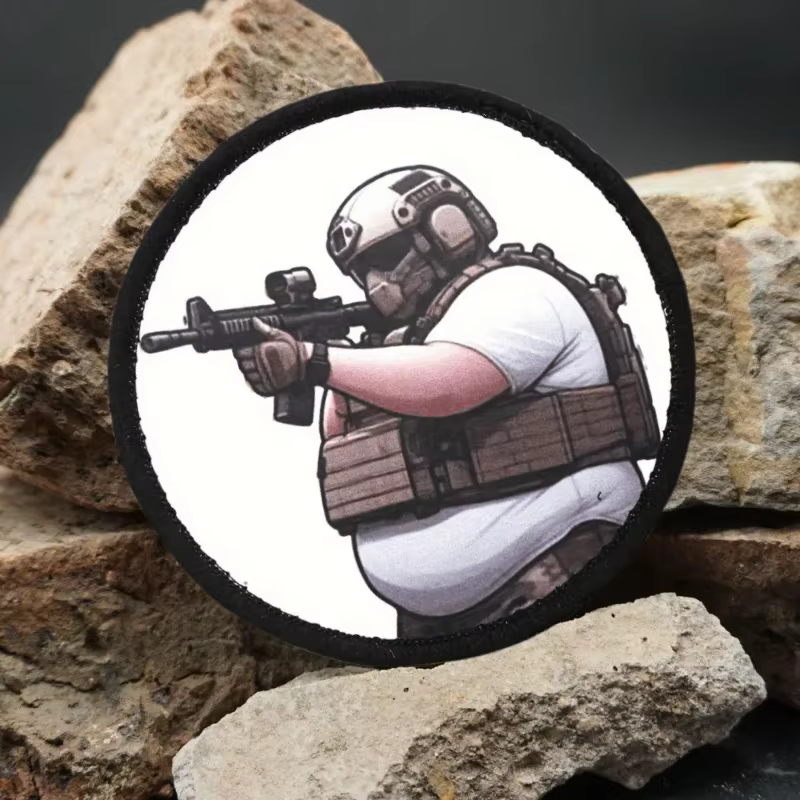 Parche militar soldado - moral, puntería y disparo, Velcro mochila - imagen 3