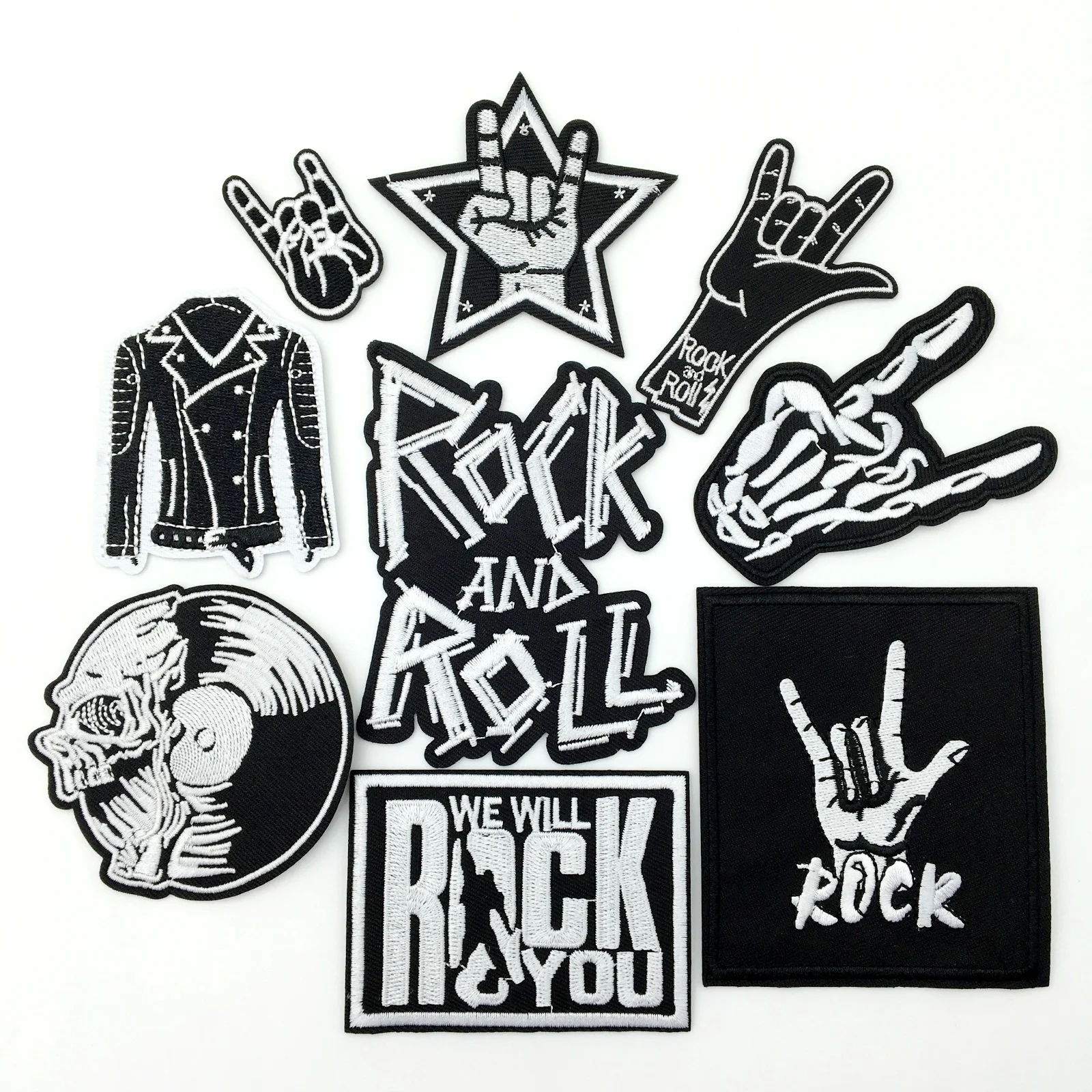 Parches termoadhesivos punk rock bordados para chaquetas y ropa - imagen 2