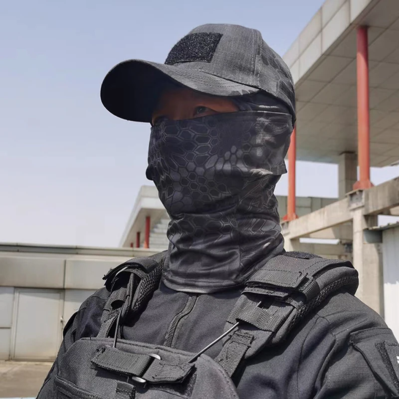 Gorra táctica camuflaje transpirable protección solar para pesca - imagen 4