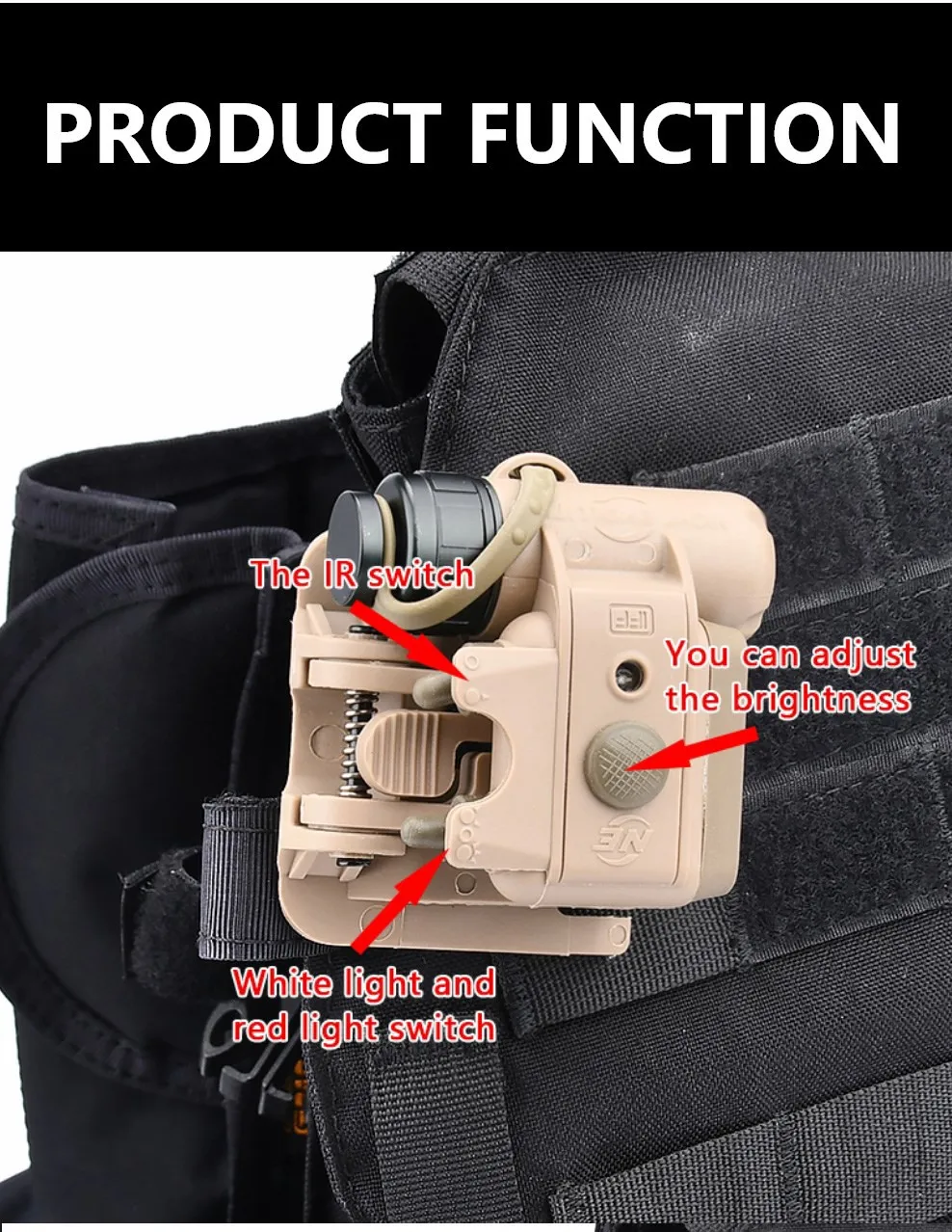 Vista trasera mostrando el sistema de fijación al casco