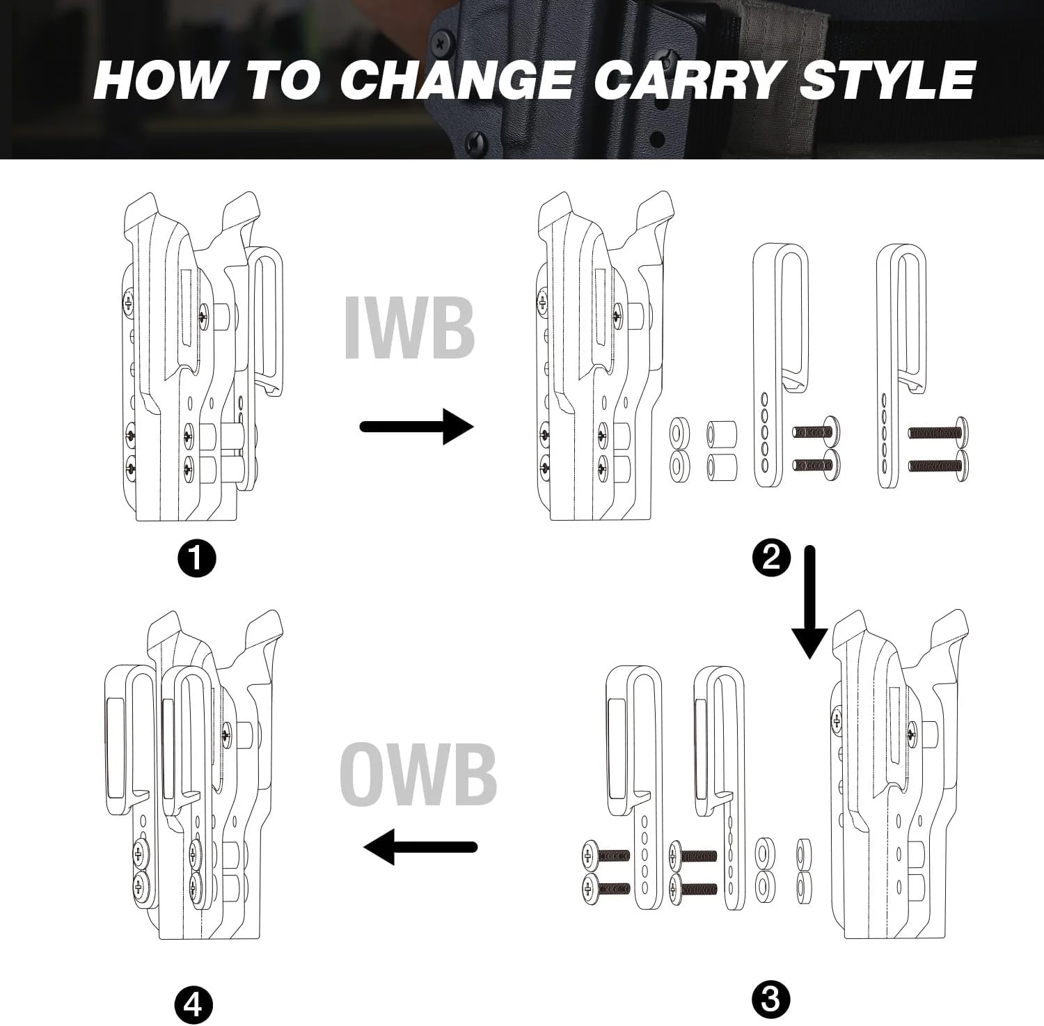 Funda Kydex Sig Sauer P365 con corte óptico – Porte IWB/OWB diestra - imagen 4