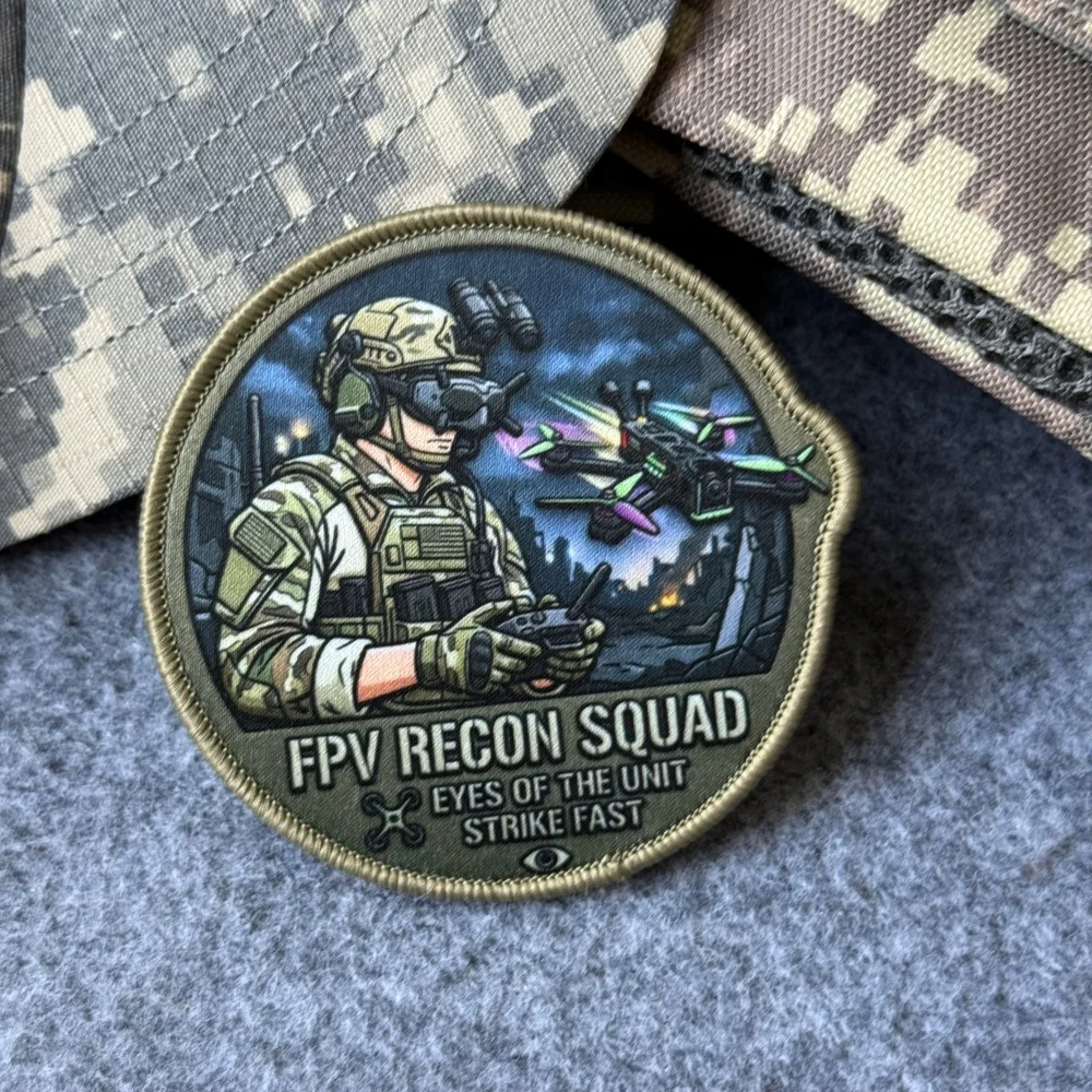 Parche táctico Moral FPV RECON SQUAD, velcro para ropa y mochilas - imagen 3