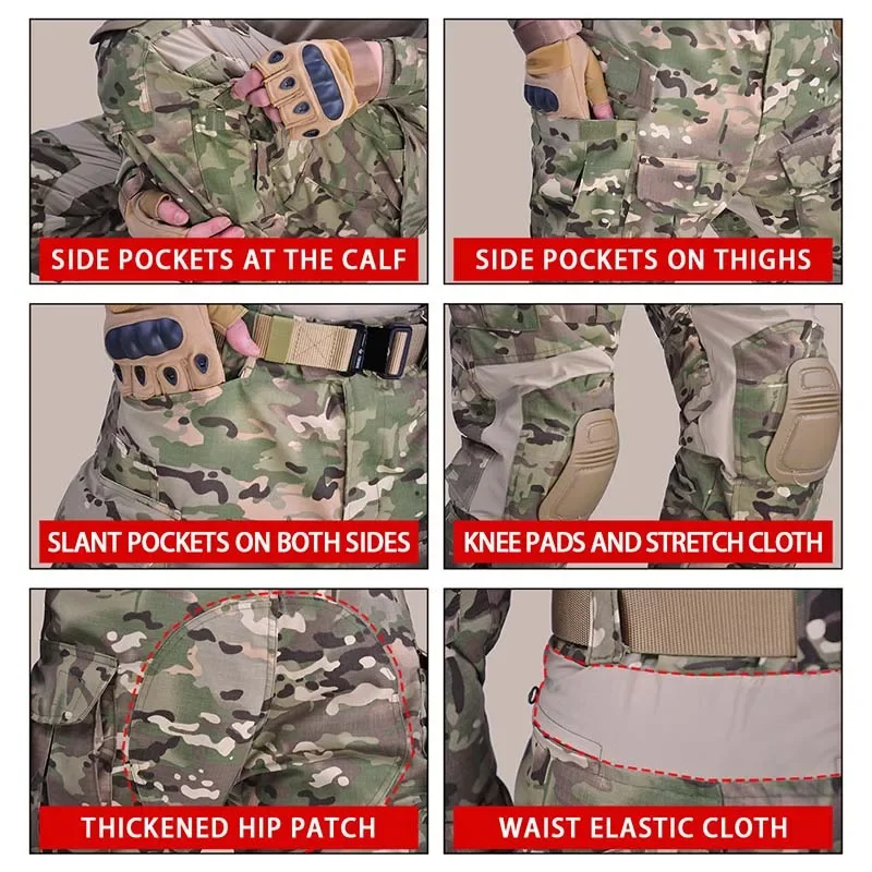 Pantalón táctico con múltiples bolsillos