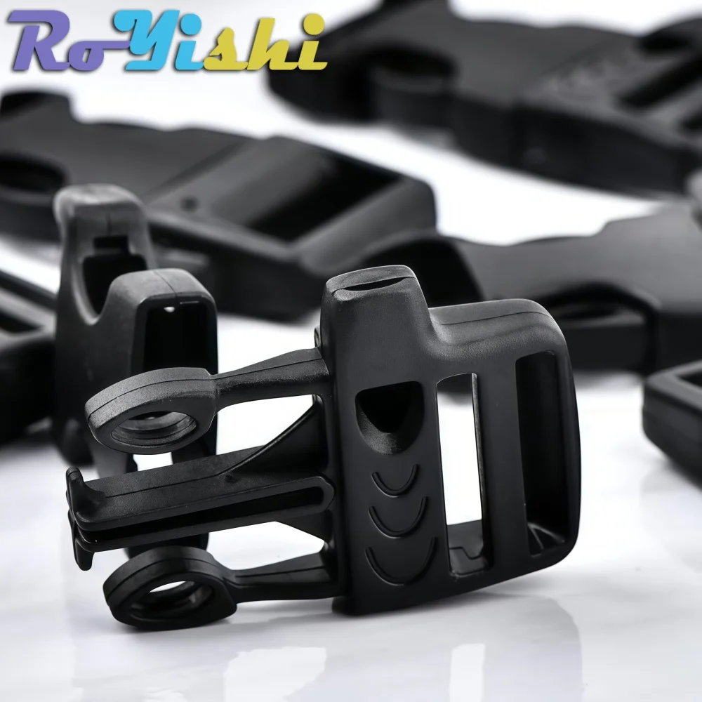 Silbato de supervivencia para hebilla táctica paracord - imagen 3