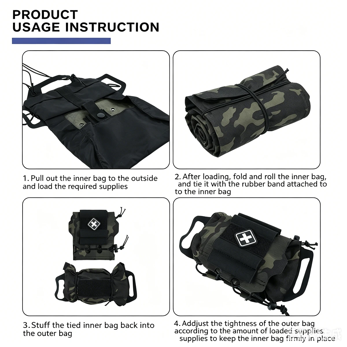 Bolsa IFAK MOLLE táctica botiquín primeros auxilios exterior - imagen 3