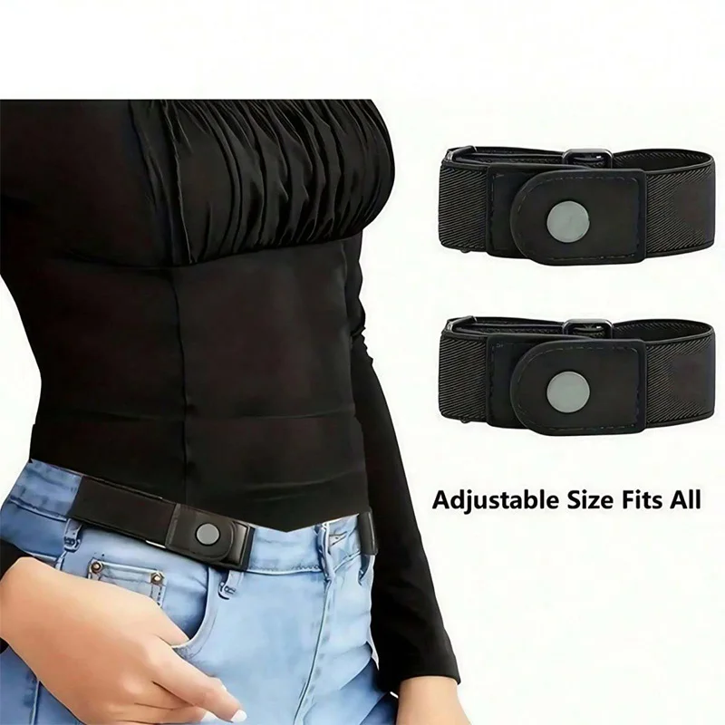Cinturón elástico invisible alta elasticidad para hombre en jeans - imagen 3