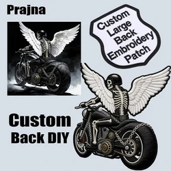 Parche bordado termoadhesivo punk rockero para espalda grande