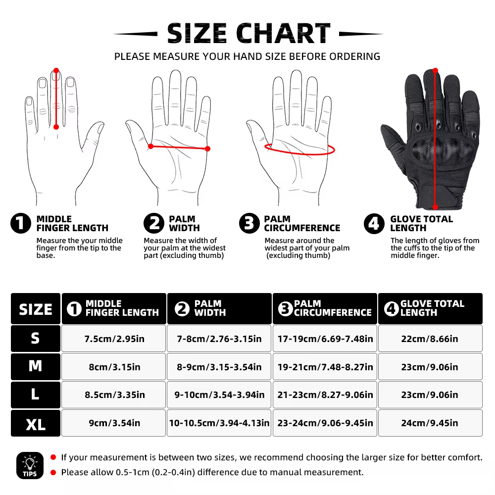 Guantes tácticos JIUSUYI con pantalla táctil – Dedo completo - imagen 4