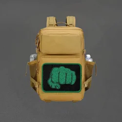 Parche táctico bordado puño verde con velcro gancho y bucle