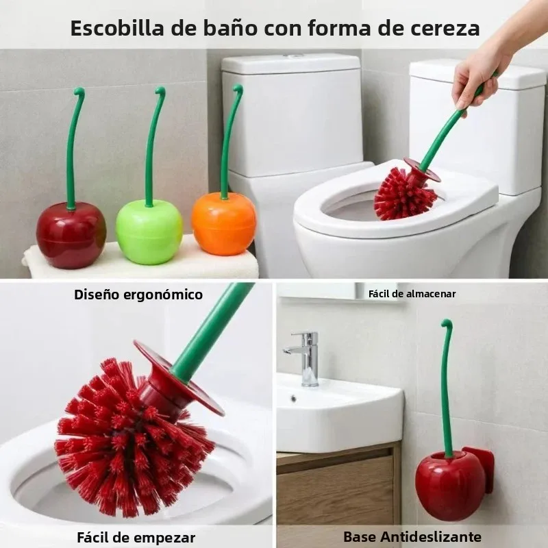Cepillo de baño Cherry mango largo, cerdas suaves - imagen 3