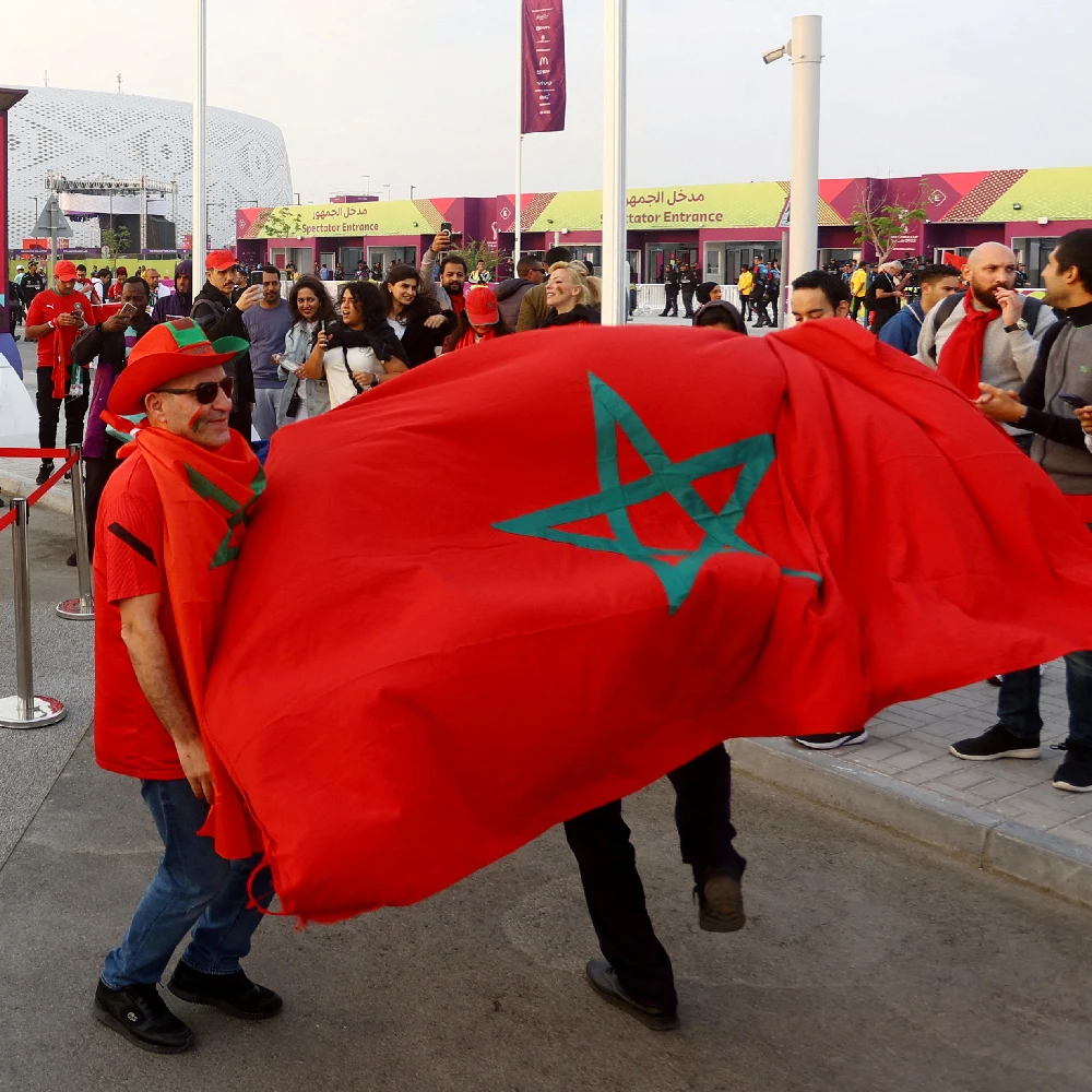 FLAGLINK Bandera Marruecos colgante poliéster gran formato decoración - imagen 2