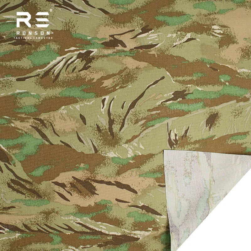 Tela táctica Cordura 500D ripstop camuflaje tigre impermeable PU - imagen 4