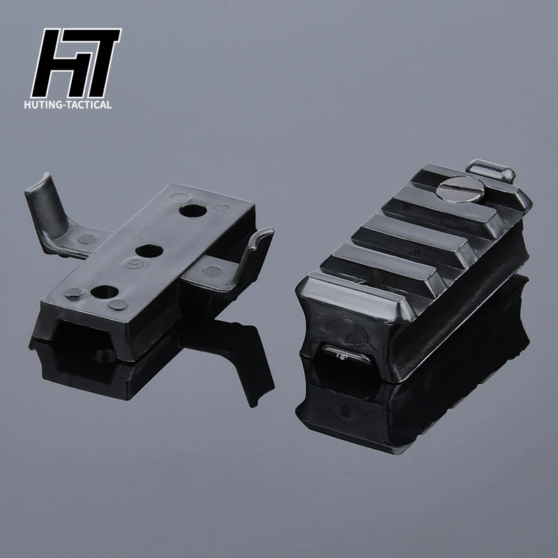 Adaptador riel casco táctico MOLLE – guía deslizante para linterna - imagen 4