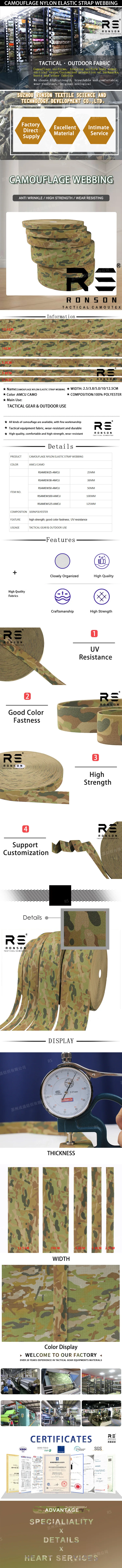 Correas elásticas de camuflaje para fijar y sujetar material