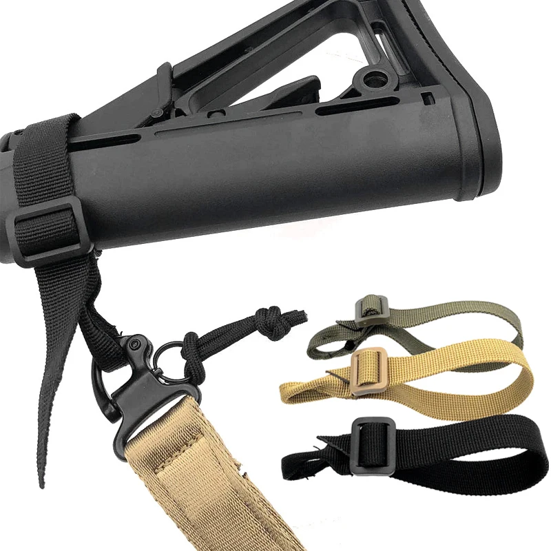 Correa táctica de culata para rifle airsoft, amarre resistente